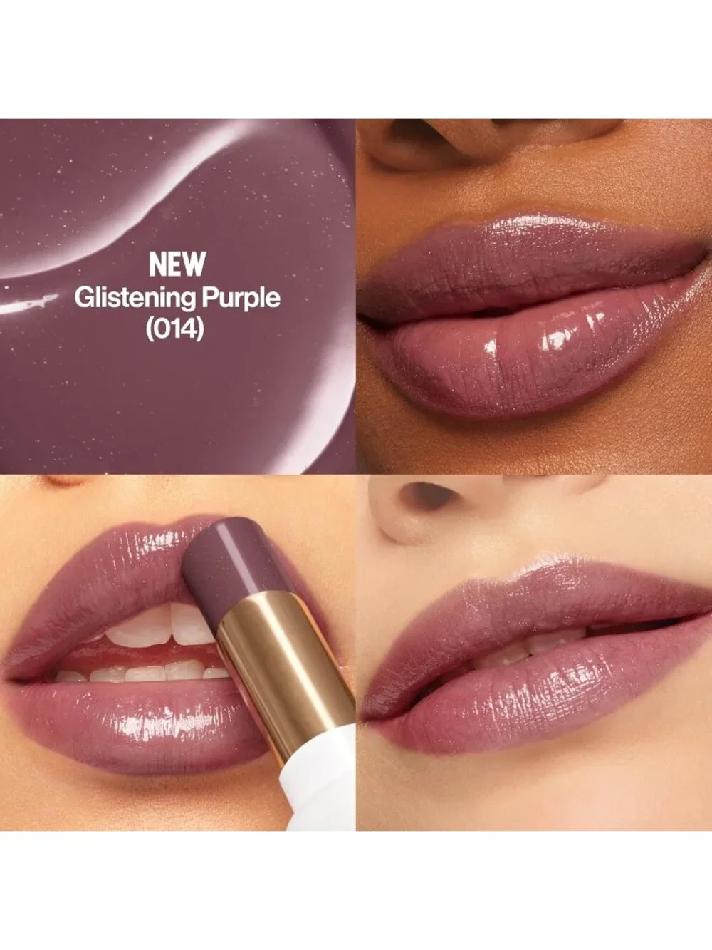 Revlon 014 Glistening Purple Lustrou Glass Shine Balm Hydrating Tinted Lip Gloss